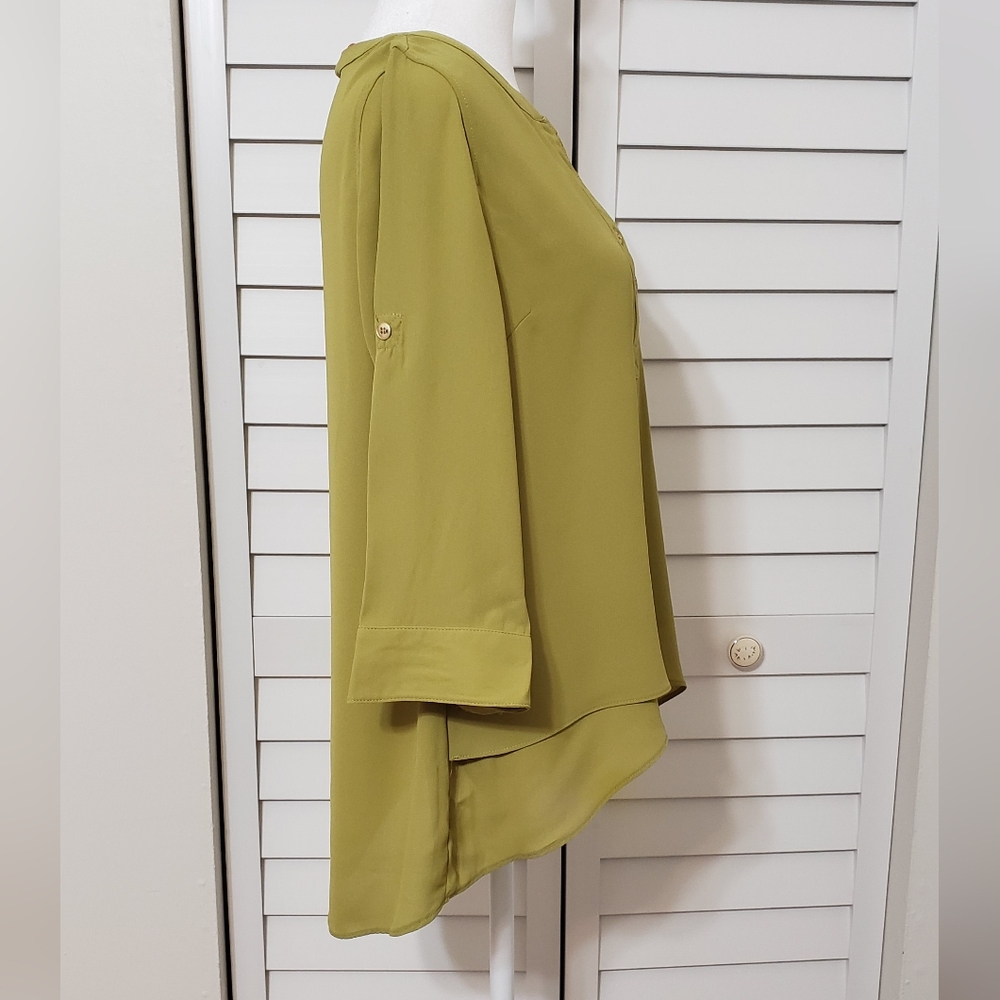 Catherine Malandrino Green Blouse 3/4 Sleeve Size S - Picture 4 of 11